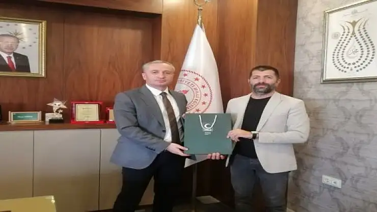 Yeşilay Ağrı Şube Başkanı Aslan'dan Milli Eğitim Müdürü Kökrek'e ziyaret