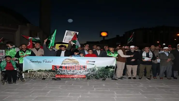 Ağrı'da Filistin'e destek