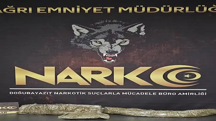 Ağrı'da 1 kilo 70 gram esrar ele geçirildi