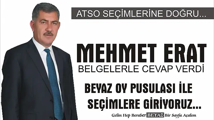 Mehmet Erat belgelerle cevap verdi