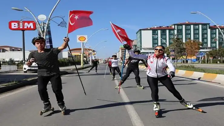 Ağrı'da '100. Yıl Atletizm ve Tekerlekli Kayaklı Koşu Yarışmaları'