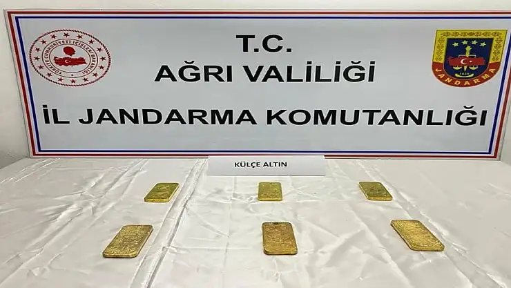 Ağrı'da 27 milyon liralık külçe altın operasyonu