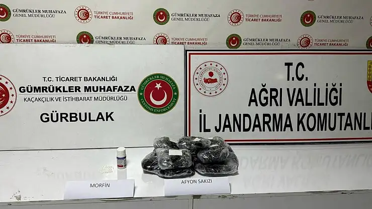Gürbulak'ta morfin ve uyuşturucu hap ele geçirildi