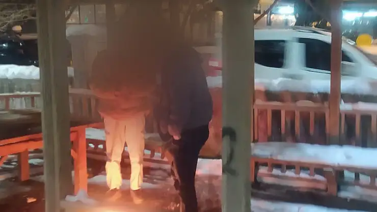 Ağrı'da üşüyen çocukların yaktığı ateş kamelyaları yaktı