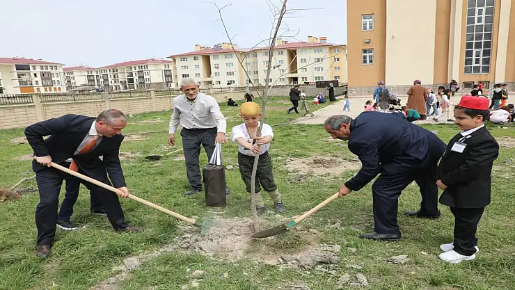 Kahramanlar anısına fidanlar dikildi