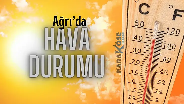 27 Nisan 2024 Ağrı Hava Durumu