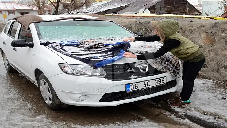 Kars'ta dolu etkili oldu