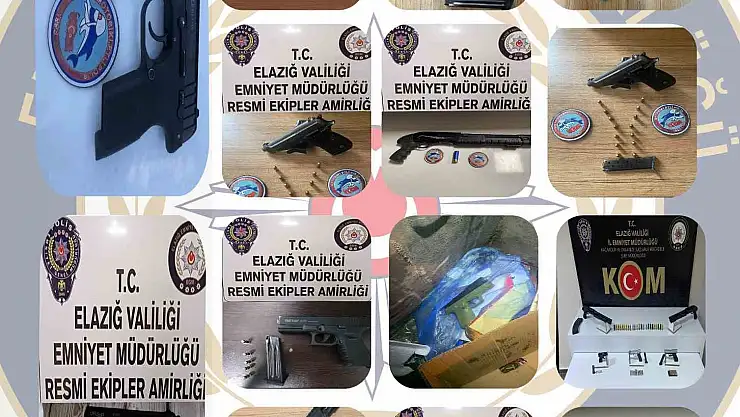 Ruhsatsız silah bulunduran 19 şüpheli yakalandı