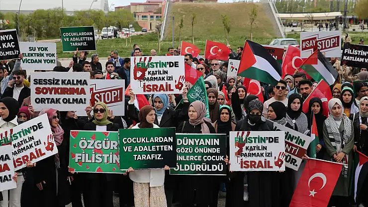 Van'da İsrail'in saldırıları protesto edildi
