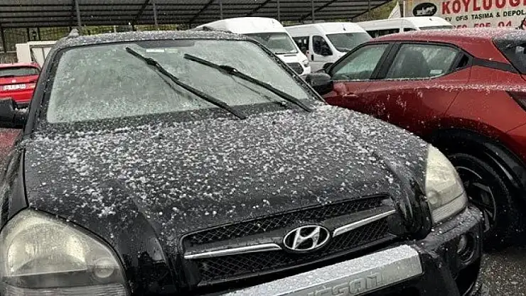 Erzurum'a dolu yağdı