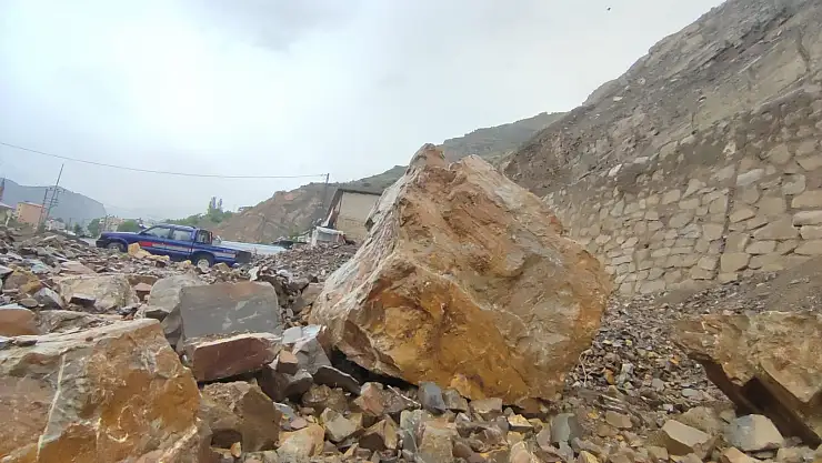 Erzurum'da heyelan
