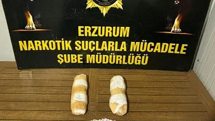 Erzurum'da 1 kilo 103 gram uyuşturucuyla yakalanan zanlı tutuklandı