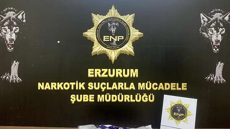 Erzurum'da şehirler arası otobüste uyuşturucu ele geçirildi