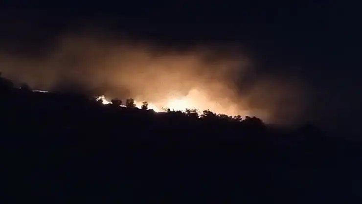 5 ayrı noktada çıkan anız yangını söndürüldü