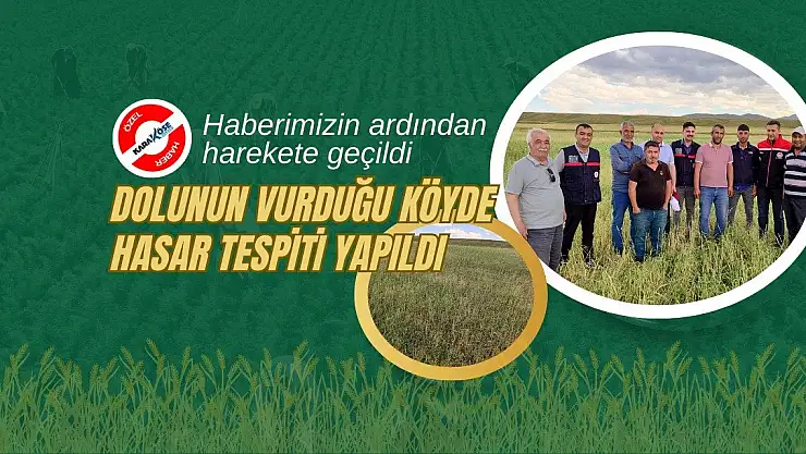 Dolunun vurduğu köyde hasar tespiti yapıldı