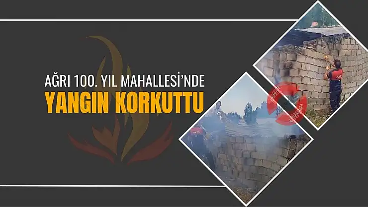Ağrı 100. Yıl Mahallesi'nde yangın korkuttu