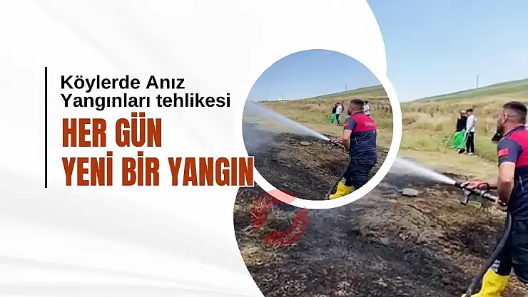 Köylerde anız yangını tehlikesi
