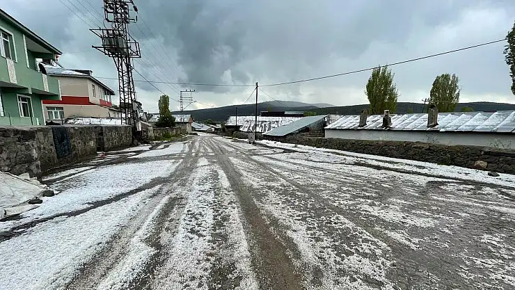 Kars'ı dolu vurdu