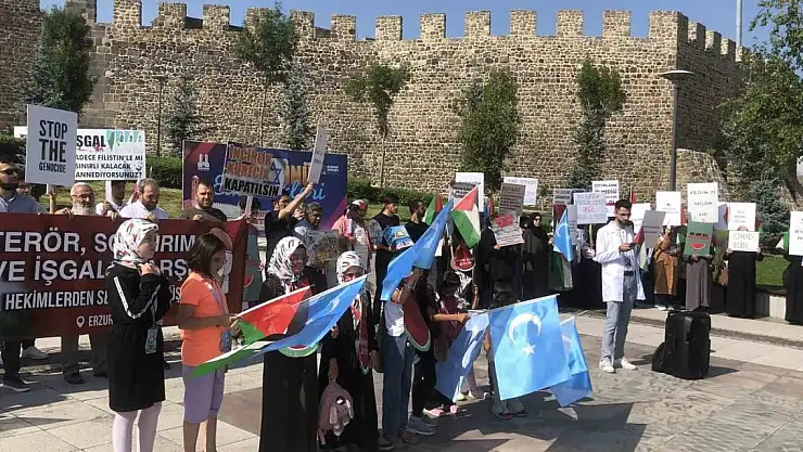 Erzurum'da alkışlı protesto