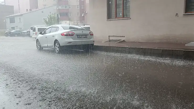 Ağrı'da sıcak hava yerini yağmura bıraktı