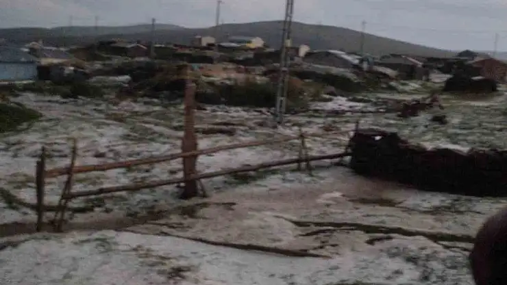 Ardahan'da Ağustos ayında şaşırtan görüntü