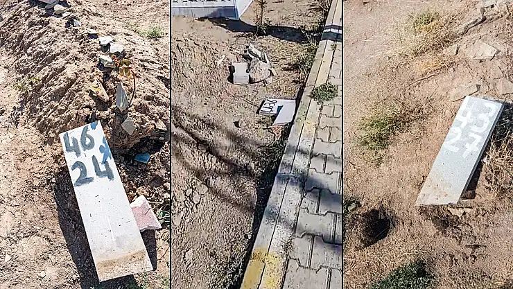 Van'da onlarca mezarı tahrip ettiler