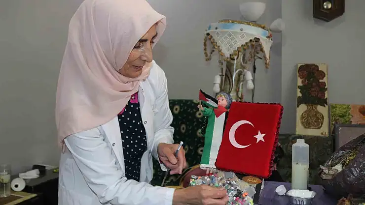 Bitlis'te atık malzemelerle sanat eseri yapıyor