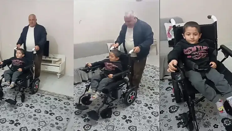 Hayırsever İşadamından Engelli Çocuğa Akülü Tekerlekli Sandalye