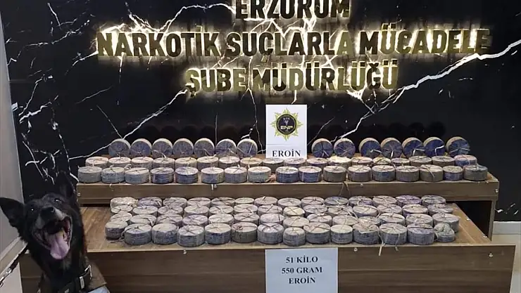 Erzurum'da kilolarca eroin ele geçirildi