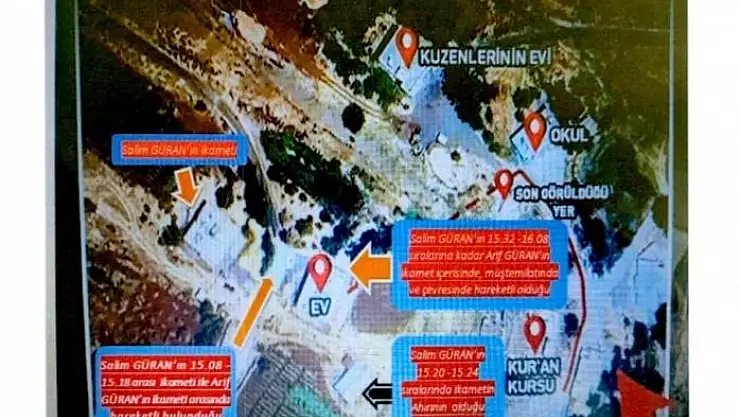 Narin cinayetinde tutuklu sanıkların HTS kayıtlarına ilişkin bilirkişi raporu dava dosyasında