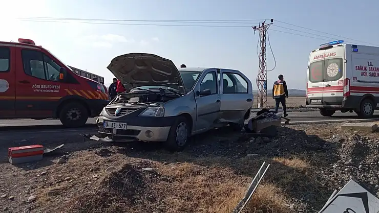 Direksiyon Hakimiyetini Kaybeden Sürücü Yoldan Çıktı