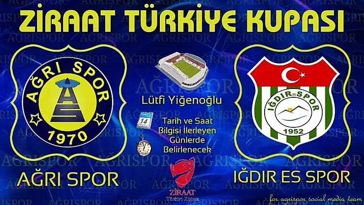 Ağrıspor'un kupada rakibi belli oldu