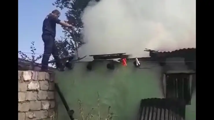 Ağrı'da Kömürlük Yangını