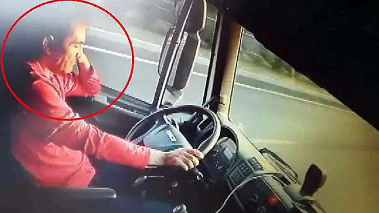 Sürücü direksiyon başında uyudu