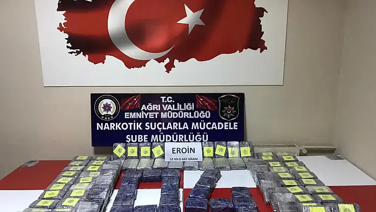 Avrupa ülkelerine gidecek olan 52 kilo eroin ele geçirildi