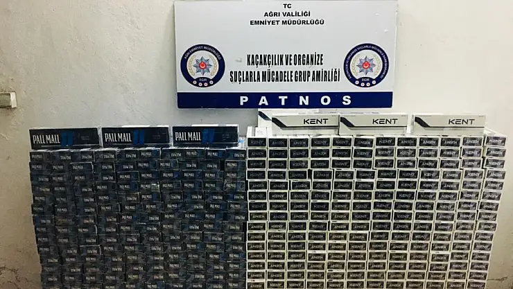 Ağrı'da 12 bin 820 paket kaçak sigara yakalandı