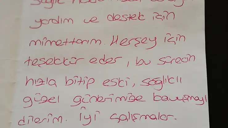 Karantinada olan vatandaşlardan duygu yüklü mektuplar