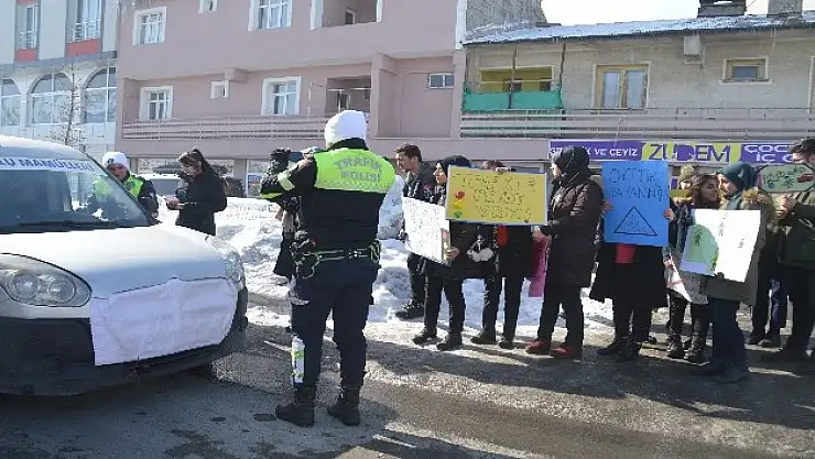 Eleşkirt'te Yaya Öncelikli Trafik Uygulaması yapıldı