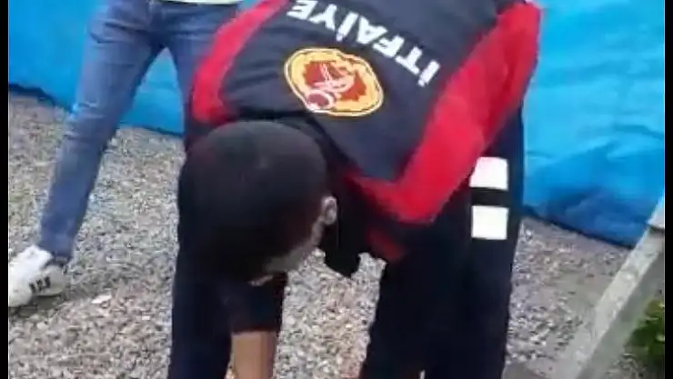 Ağrı'da ağacın tepesinde mahsur kalan kedi kurtarıldı