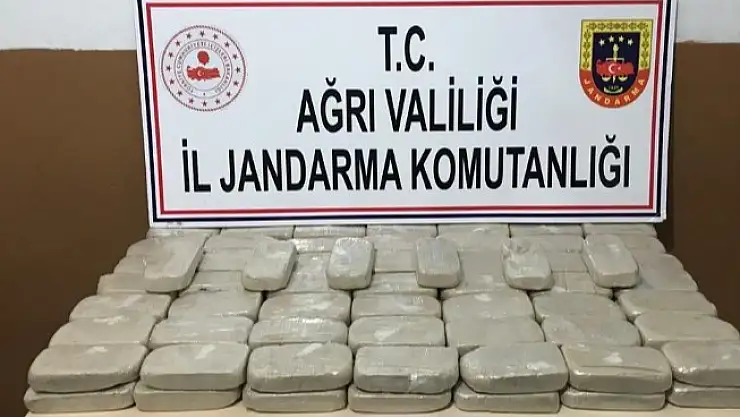 Ağrı'da 53 kilogram uyuşturucu madde ele geçirildi