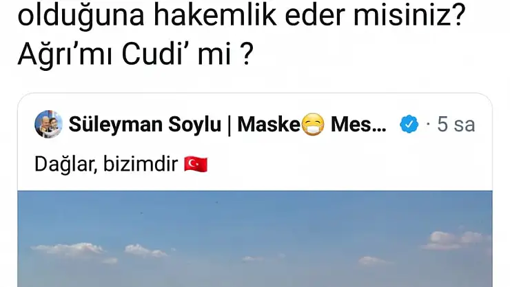 Başkan Sayan'dan Bakan Soylu'ya Nuh'un Gemisi çağrısı