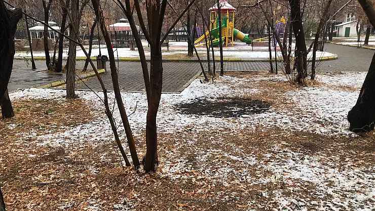 Ağrı'ya yılın ilk karı yağdı