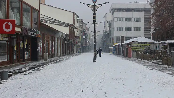 Ağrı'da kar kenti beyaza bürüdü