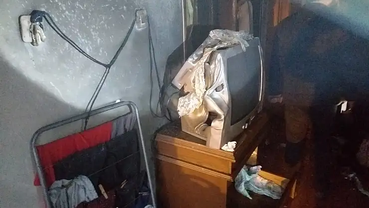 Ağrı'da Suriyeli ailenin oturduğu bir evde yangın çıktı