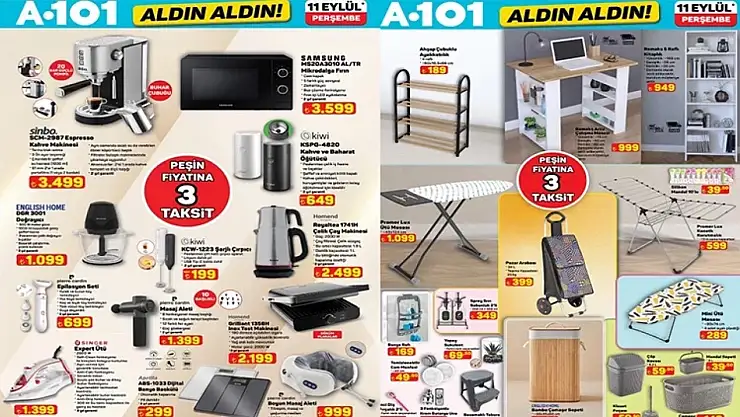 A101 Aktüel Ürünler Kataloğu 11 Eylül 2025 | A101 Aldın Aldın Haftalık İndirimleri