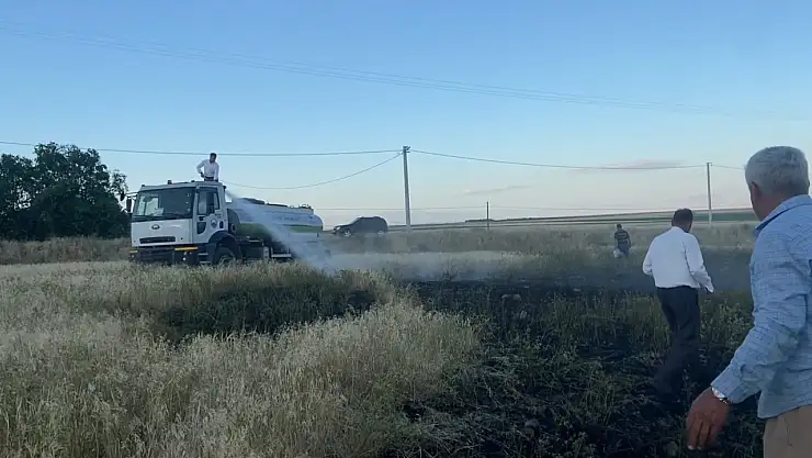 Adilcevaz'da elektrik kıvılcımıyla başlayan tarla yangını kontrol altına alındı, can kaybı yok.