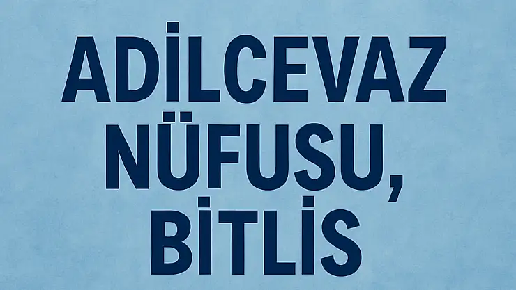 ADİLCEVAZ NÜFUSU, BİTLİS