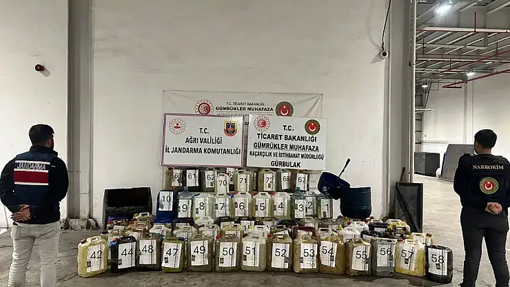 Ağrı'da yolcu otobüsünde sıvı uyuşturucu ele geçirildi