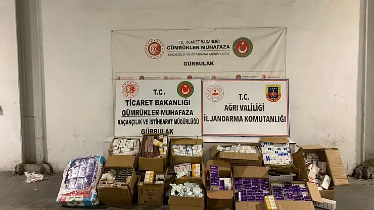 Ağrı Gürbulak'ta tırdan binlerce kutu kaçak ilaç çıktı!