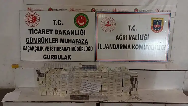Ağrı sınır hattında kaçak sigara operasyonu: 2 gözaltı